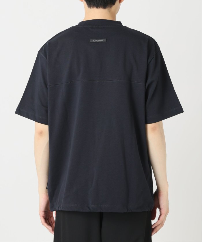 OBLI オブリ♡ティシャツ　ショート丈　 tシャツ　ブラック　obli OLIVEDRAB/オリーブドラブ】ドローコードショートスリーブT