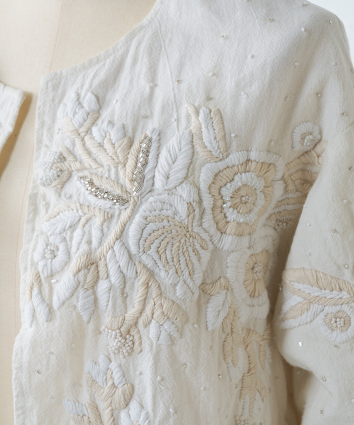 ハンド刺繍裾フリル羽織 | BEARDSLEY(ビアズリー)レディース