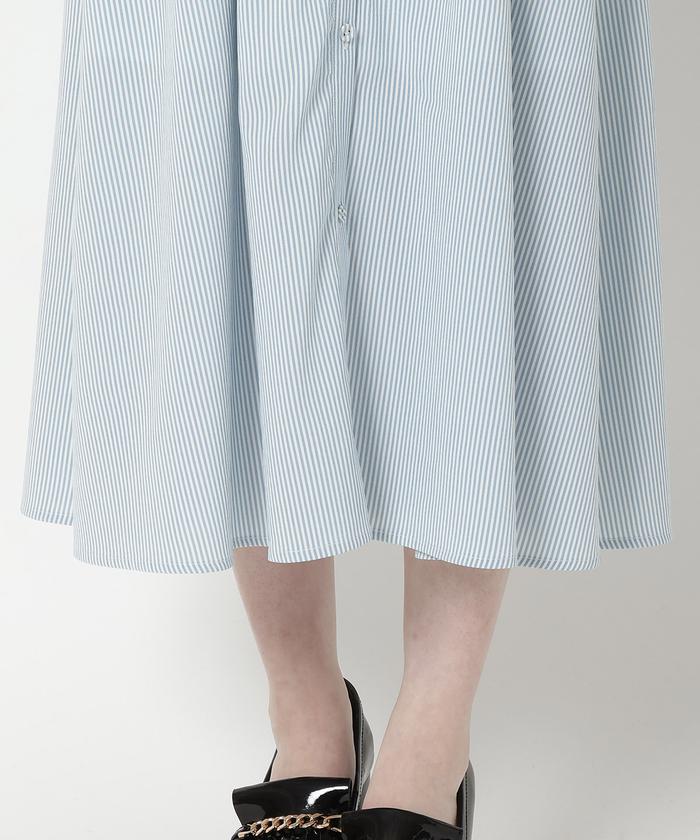 セール 40%OFF】肩あきストライプシャツワンピース(505928875 セール 40%OFF】肩あきストライプシャツワンピース(505928875