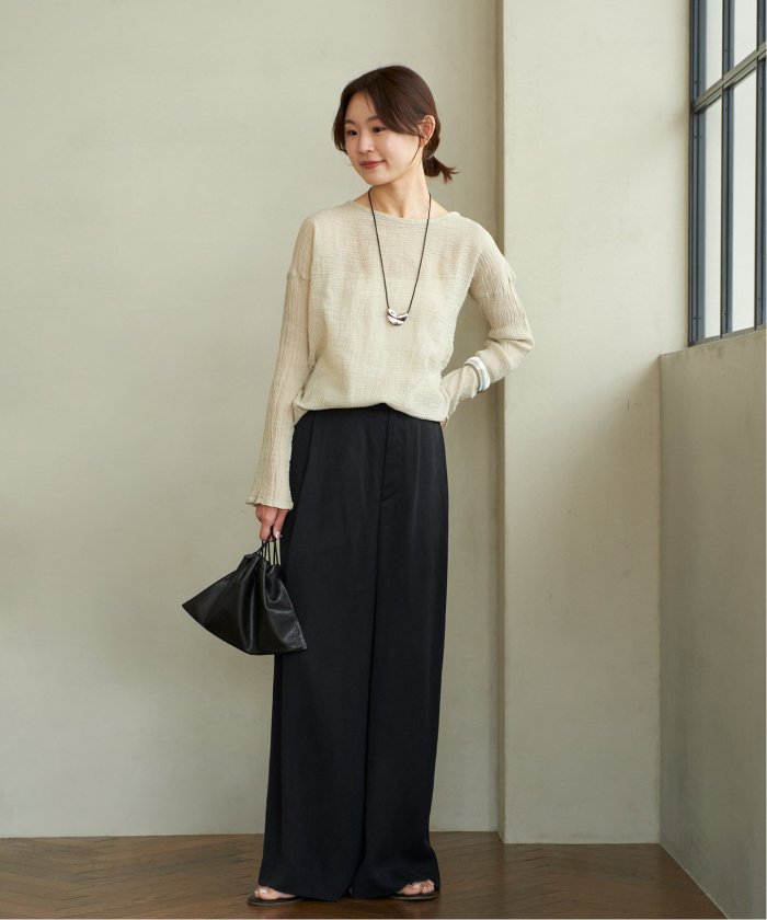 size32 fibril linen 混 フレアパンツ セール】fibril linen 混 フレアパンツ(508075483) | プラージュ