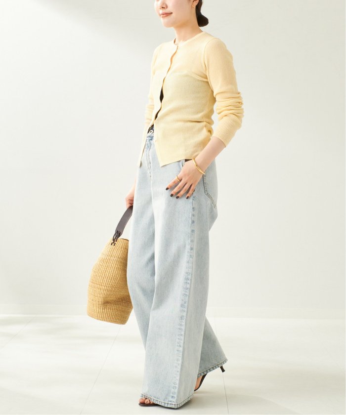 Plage whisper rib sheerカーディガン ブラウン プラージュ whisper rib sheer カーディガン（カーディガン）｜Plage