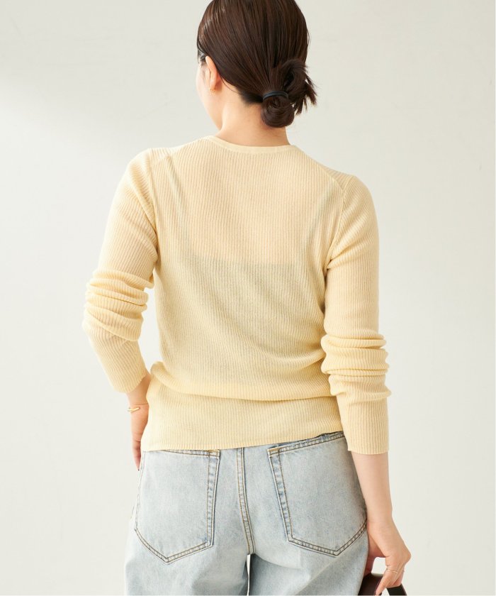 whisper rib sheer プルオーバー　カーディガン plage カーディガン whisper rib sheer レディース : ZOZOTOWN