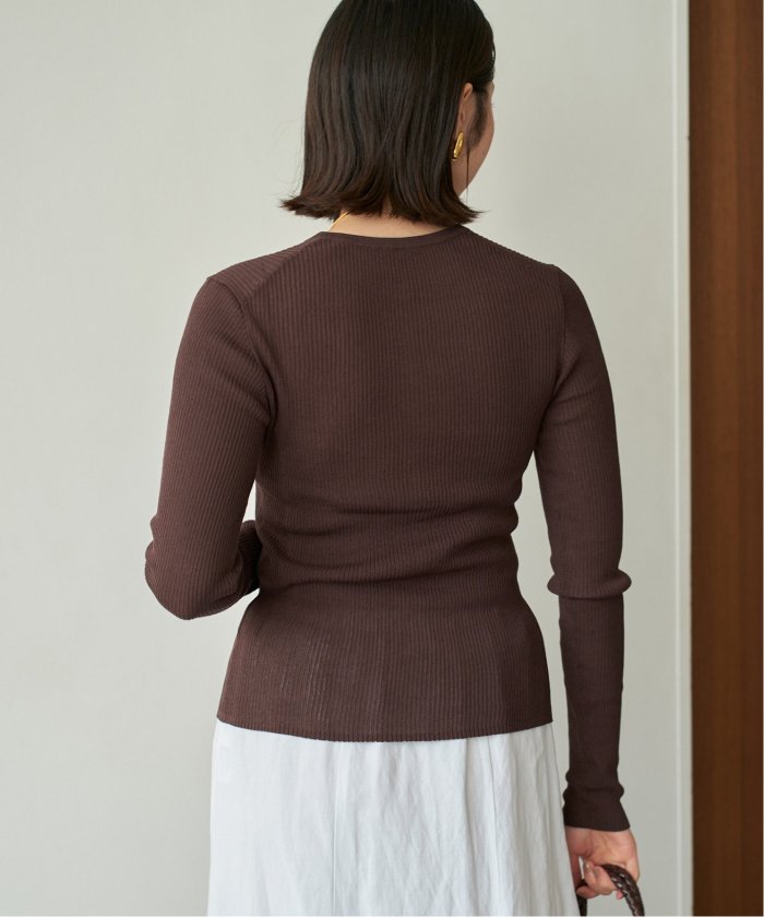 セール】whisper rib sheer カーディガン(508075490