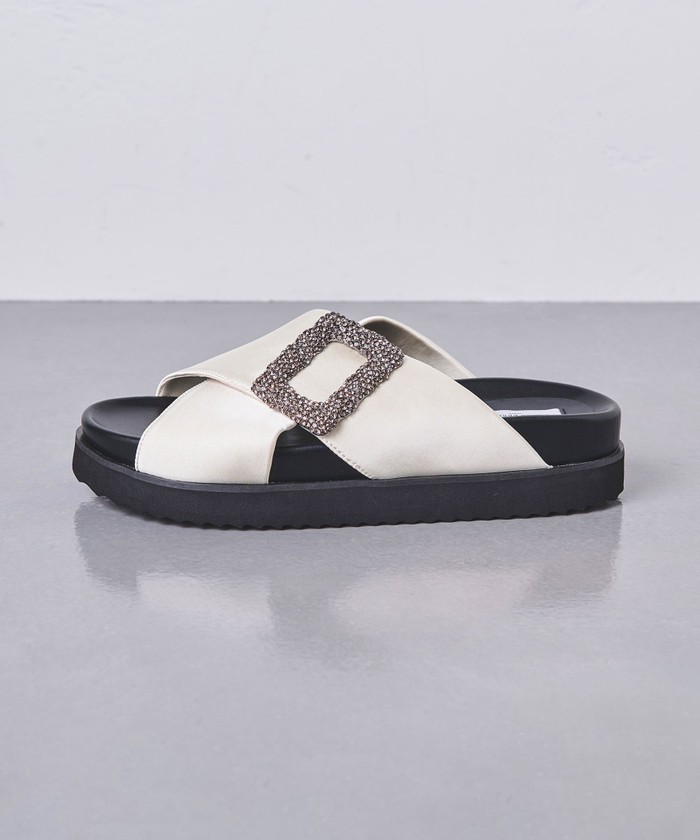 ユナイテッドアローズサテンビジュークロスサンダル UNITED ARROWS｜サテン ビジュー クロス サンダル | Rakuten