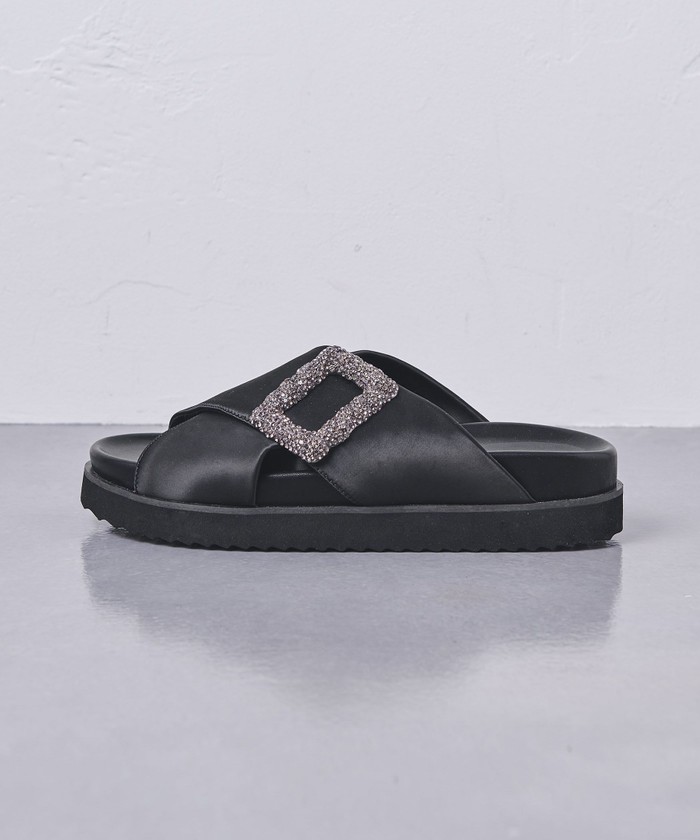 ユナイテッドアローズサテンビジュークロスサンダル UNITED ARROWS｜サテン ビジュー クロス サンダル | Rakuten