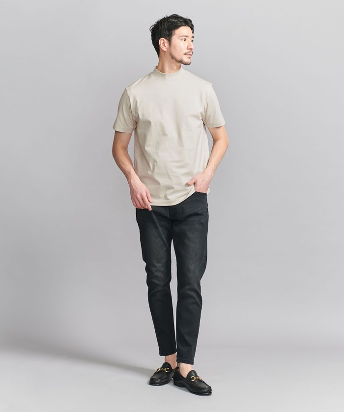 WEB限定 WARDROBE SMART】クリア ガスコットン モックネック
