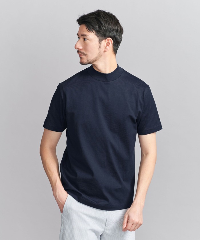 WEB限定 WARDROBE SMART】クリア ガスコットン モックネック