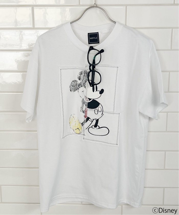 【送料無料/新品】 追加》WIFFLE / ウィッフル MICKYパッチワークTee(508077254 トップス