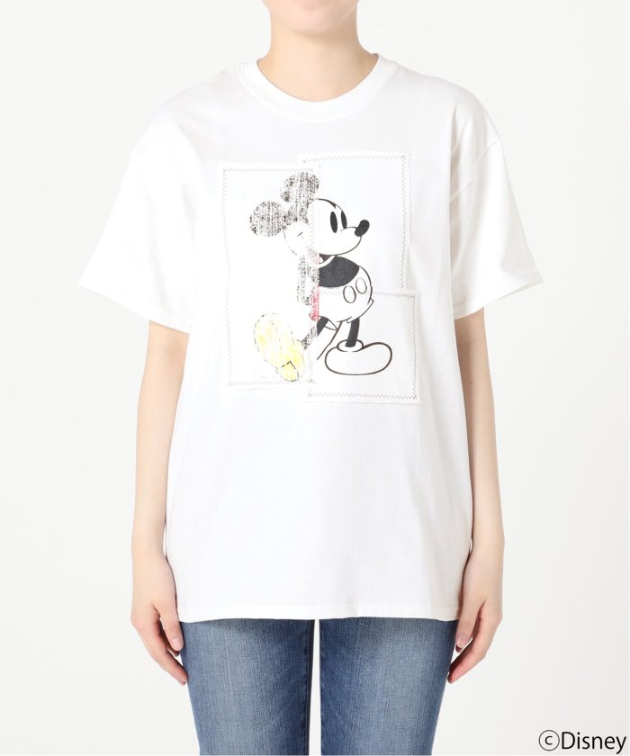 新品 スピックアンドスパン WIFFLE MICKYパッチワーク Tシャツ WEB限定追加》WIFFLE / ウィッフル パッチワークMICKY Tee（T