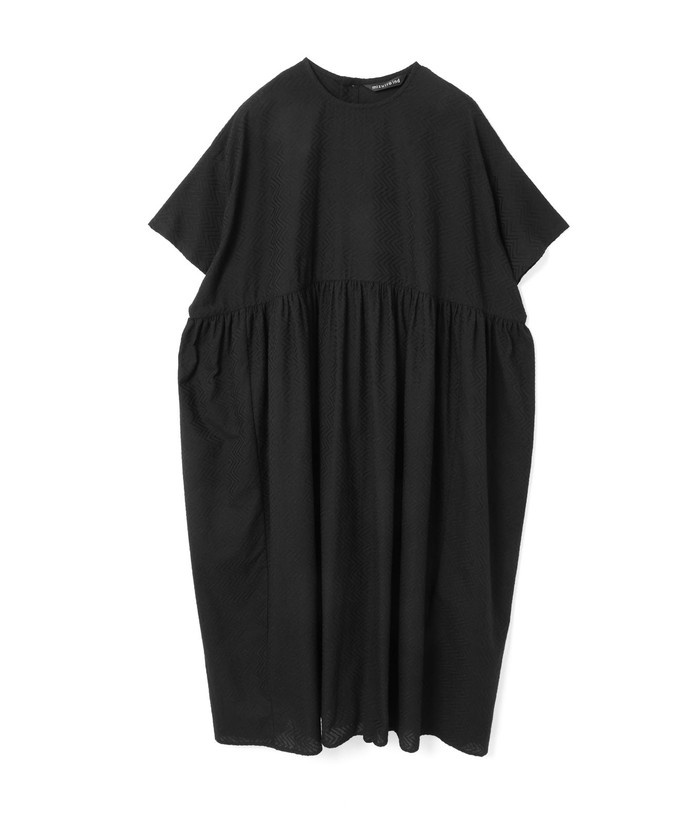 麻6% mizuiro-ind(ミズイロインド)チェックギャザーワンピース mizuiroind（ミズイロインド）の「【レディス】mizuiro-ind