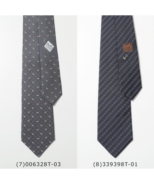 HERMES ネクタイ イエロー ゴールド ドット ブルー フランス製 H柄 HERMES ネクタイ イエロー ゴールド ドット ブルー フランス製 H
