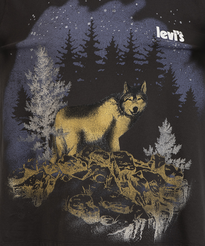 GRAPHIC COBALT Tシャツ THRIFTED WOLF ESPRESSO GRAPHIC