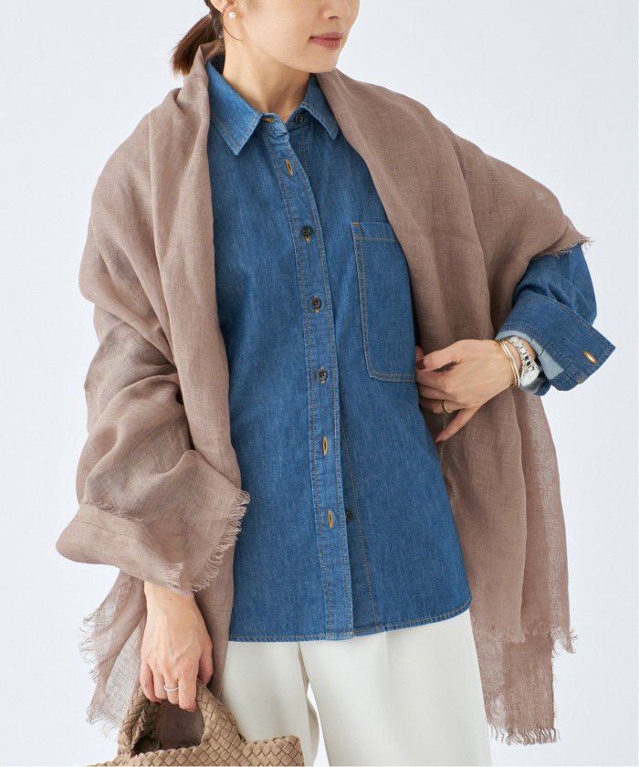 美品 IENA NIMNIMDUAI ニムニムデュアイ　カシミヤストール NIMNIMDUAI/ニムニムデュアイ】PLAIN THICK カシミヤストール