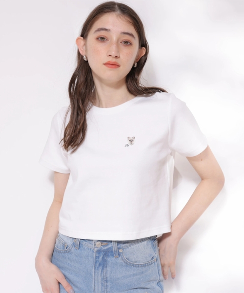 ≪HERMES≫ 刺繍ポケット ストレート Tシャツ/ 安心の国内発送♪ genxder】ユニセックス オリジナル蝶々刺繍ポケットロングT