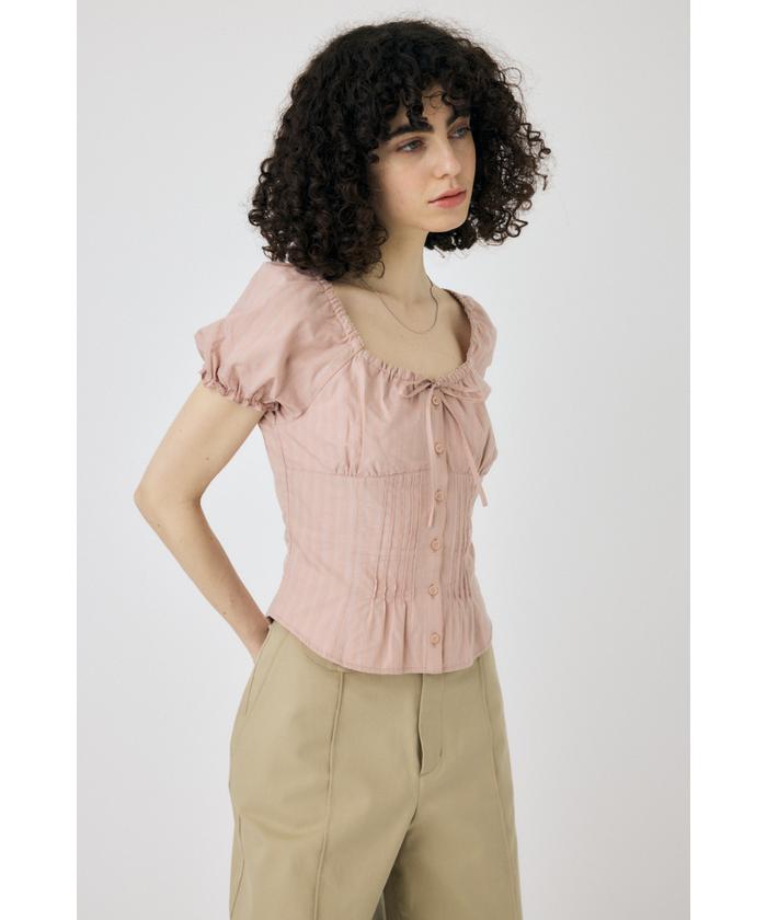 MOUSSY PIN TUCK FIT ブラウス　1(M)　WHITE MOUSSY（マウジー）の「PIN TUCK FIT ブラウス（シャツ/ブラウス