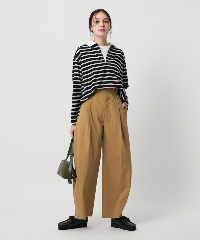 25SS今季新品　接触冷感 BEAUTY&YOUTH タック カーブパンツ タック カーブパンツ -接触冷感-（その他パンツ）｜BEAUTY&YOUTH