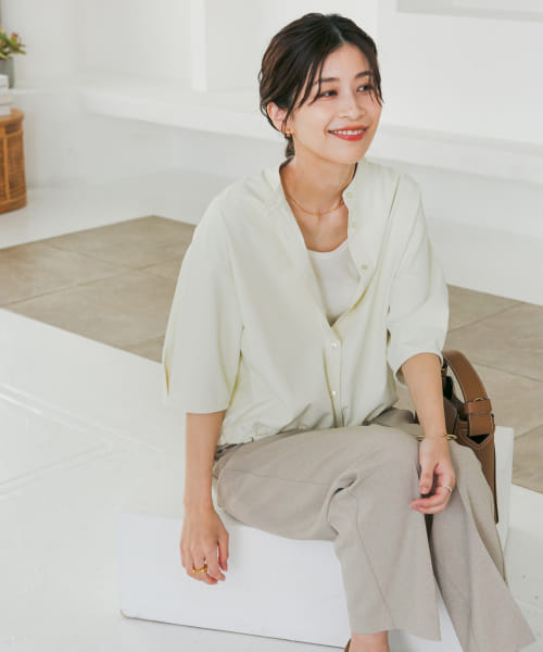 ブラウス シャツ 「仁村紗和さん着用」「UR TECH」サマシェアドロストブラウス レディース 仁村紗和さん着用』『UR TECH』サマシェアドロストブラウス[DRA5