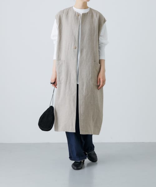 新品【かぐれ】リネンジレコート セール】リネンジレコート(508097983) | かぐれ(KAGURE) - d fashion