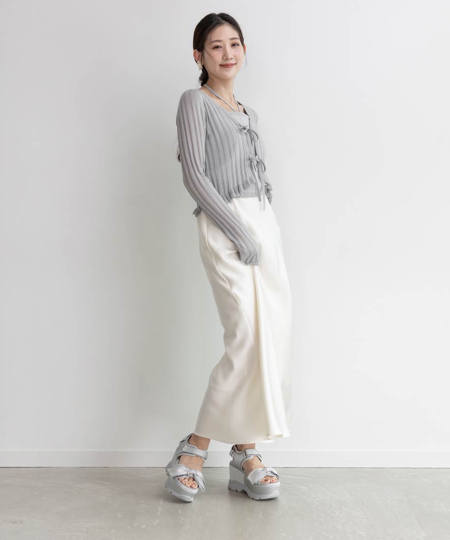 【匿名配送・未使用】randa ビッグリボンマルチウェイスポーツサンダル　ブルー ランダ RANDA ビッグリボンマルチウェイスポーツサンダル