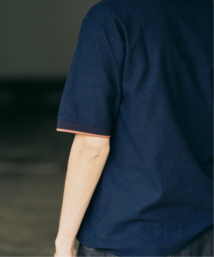 【新品】FRED PERRY 417別注 Tシャツ（ナチュラル_Ｌサイズ） セール】FRED PERRY 417別注 Textured Single Tipped Tシャツ