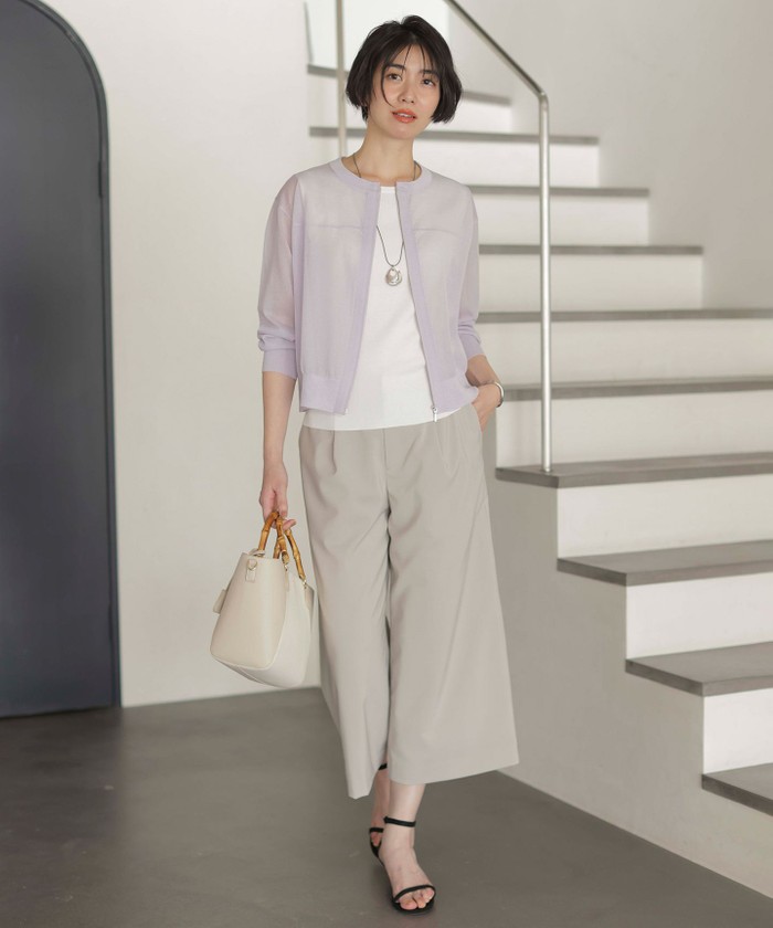 WEB限定カラーあり・洗える】FINE SLEEVELESS ニット タンク