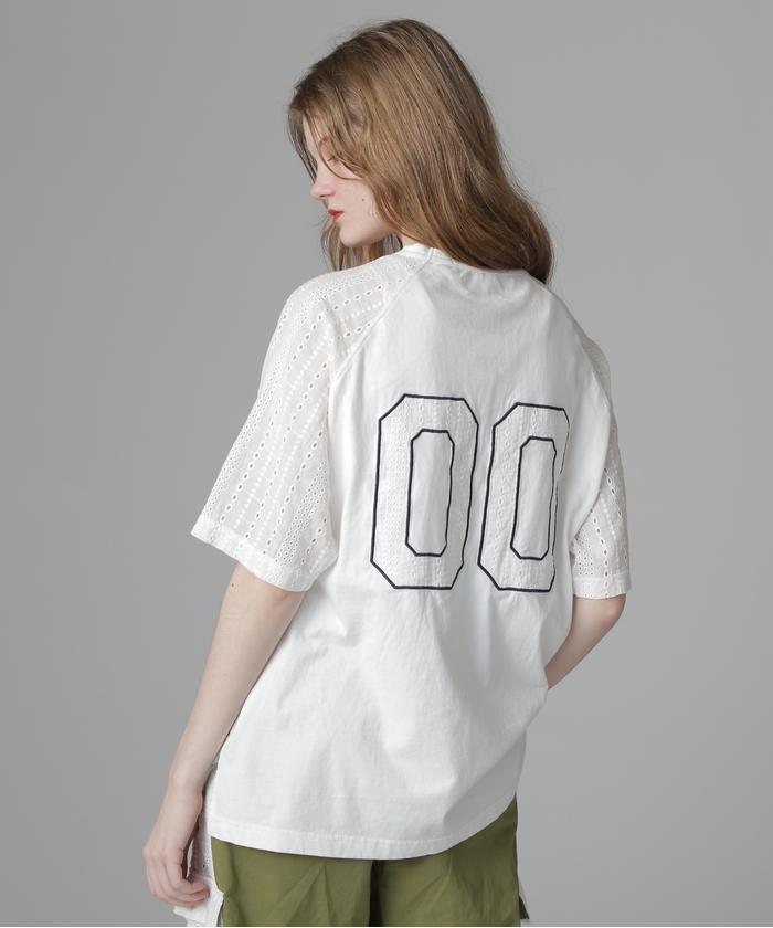 tシャツ 「WEB LIMITED Belle LINE」LACE NUMBERING T-SHIRT/レースナンバリングTシャツ レディース WEB LIMITED Belle LINE》LACE NUMBERING T－SHIRT/レース