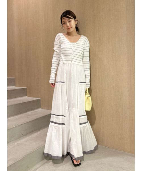 クロップドⅤネックリブカーディガン/UVカット フレイアイディー セール】クロップドVネックリブカーディガン／UVカット