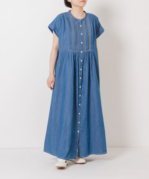 新品◆デニムピンタックヨークワンピース◆Sonny Label◆アーバンリサーチ セール】デニムピンタックヨークフレンチワンピース(508107104