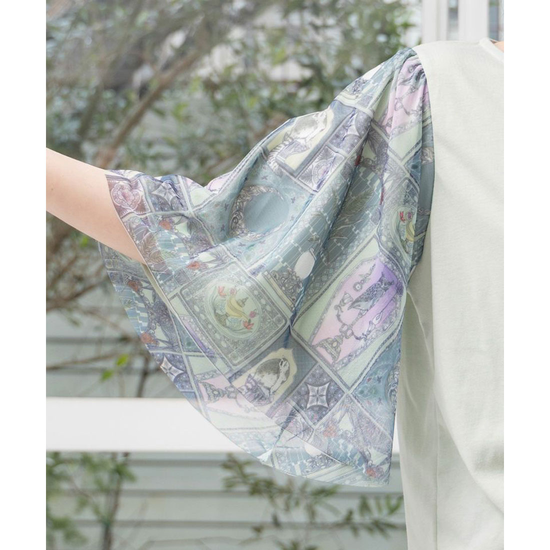 ５５％以上節約 クーポン】スカラー 袖チュール切替プル パッチワーク柄 ScoLar Tシャツ(半袖+袖なし)