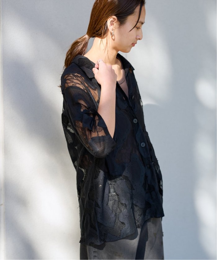 ESTHE OVERSIZED SHEER LACE シャツ(508110542) | フレーム