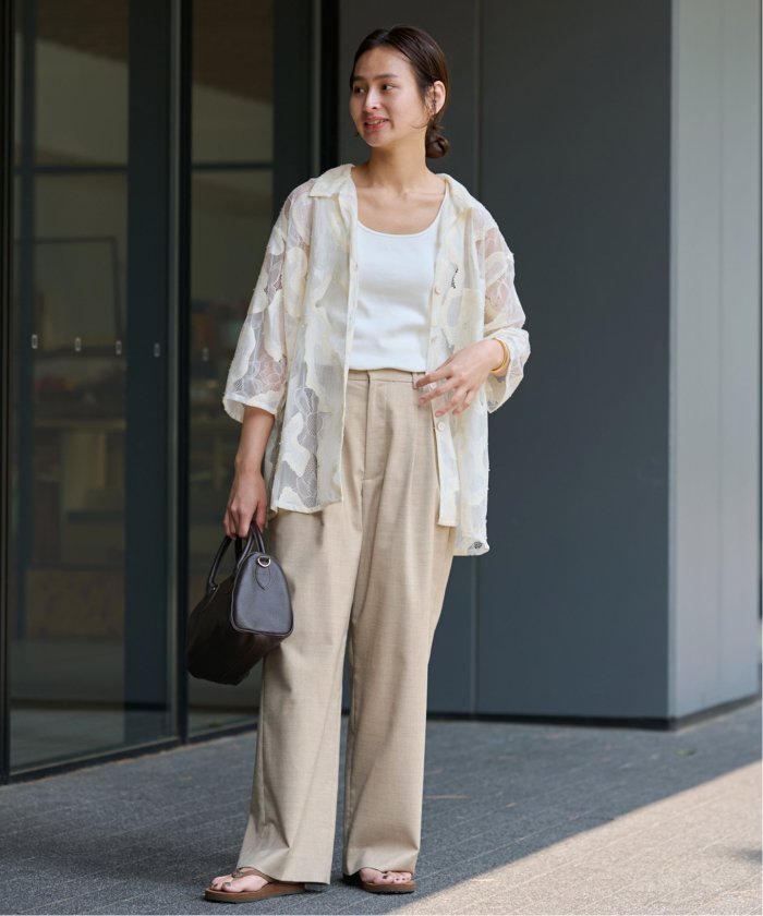 Oversized Sheer Lace Shirt • ESTHE