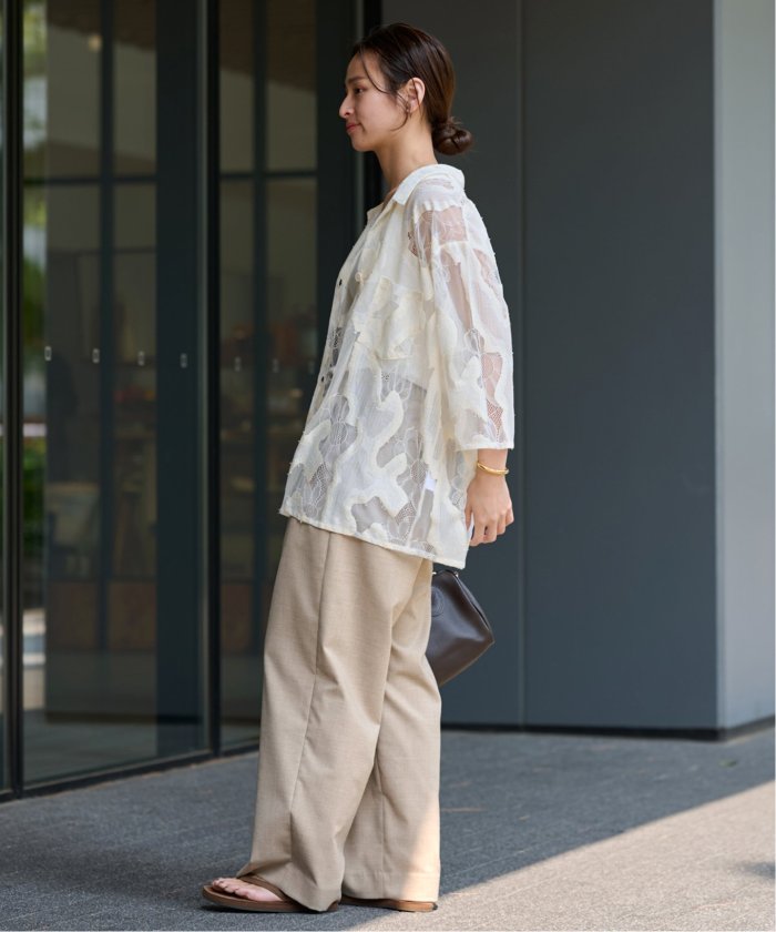 Oversized Sheer Lace Shirt • ESTHE