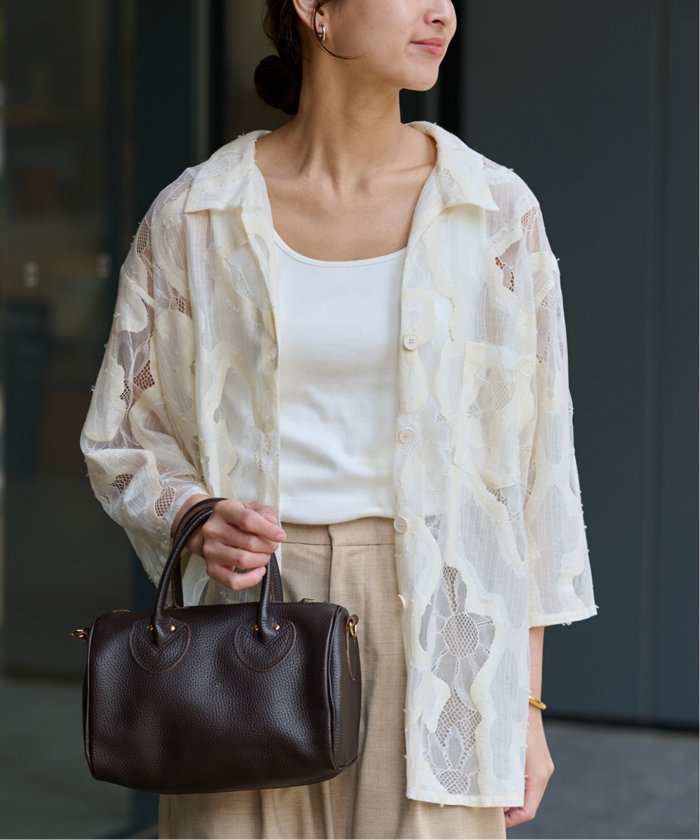 ESTHE OVERSIZED SHEER LACE シャツ(508110542) | フレーム