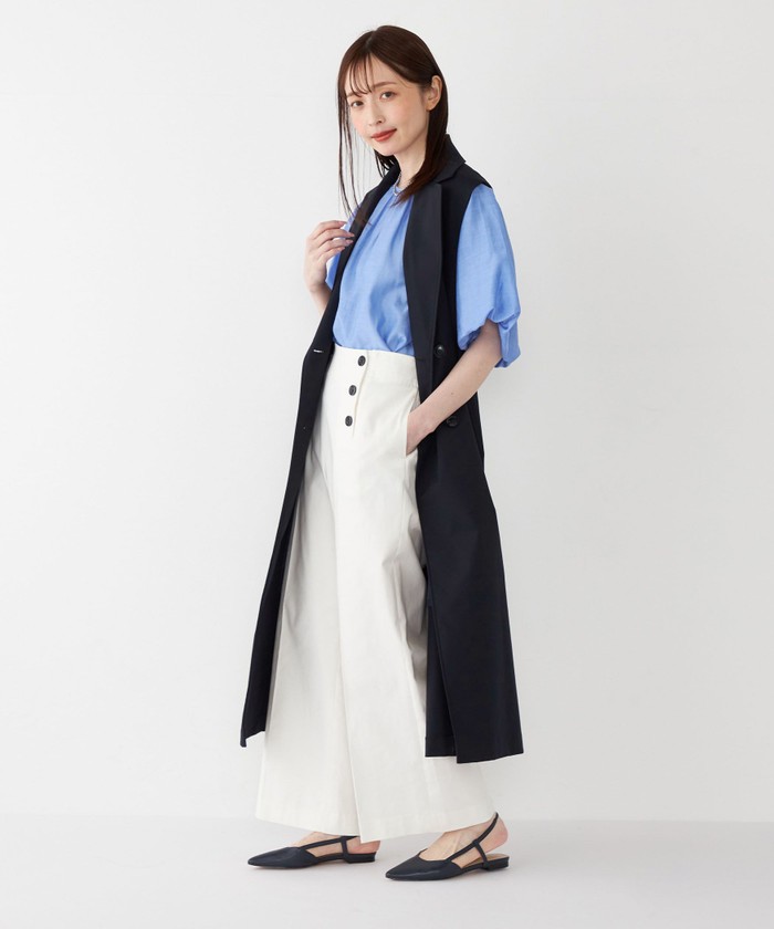セール】 ツイルロングジレ◇ （ベスト）｜SHIPS for women