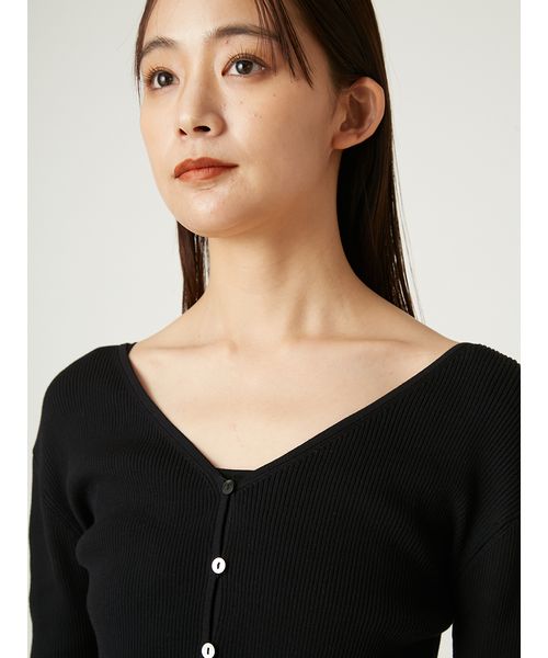 クロップドⅤネックリブカーディガン/UVカット フレイアイディー 楽天市場】【SALE／40%OFF】クロップドVネックリブカーディガン