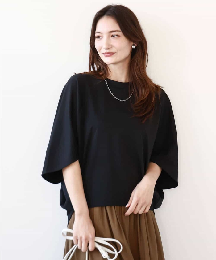 MK MICHEL  / エムケーミッシェルクラン ドルマンスリーブカットソー/接触冷感/UVカット/洗える セール 50%OFF】ドルマンスリーブカットソー/接触冷感/UVカット