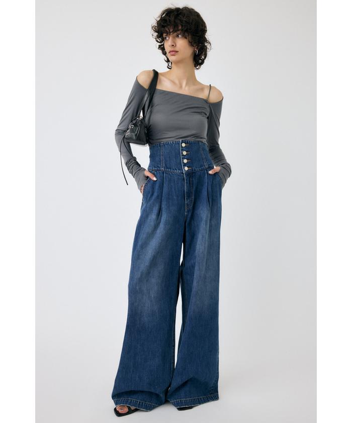 MOUSSY CORSET DESIGN バギー デニム サイズ0 CORSET DESIGN バギー デニム(508115674) | マウジー(moussy