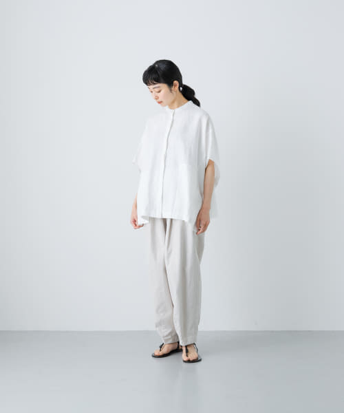 リネンスクエアケープシャツ(508120274) | かぐれ(KAGURE) - d