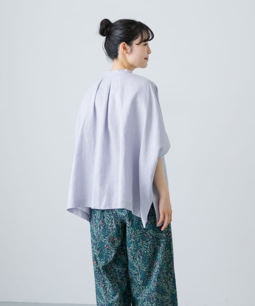リネンスクエアケープシャツ(508120274) | かぐれ(KAGURE) - d