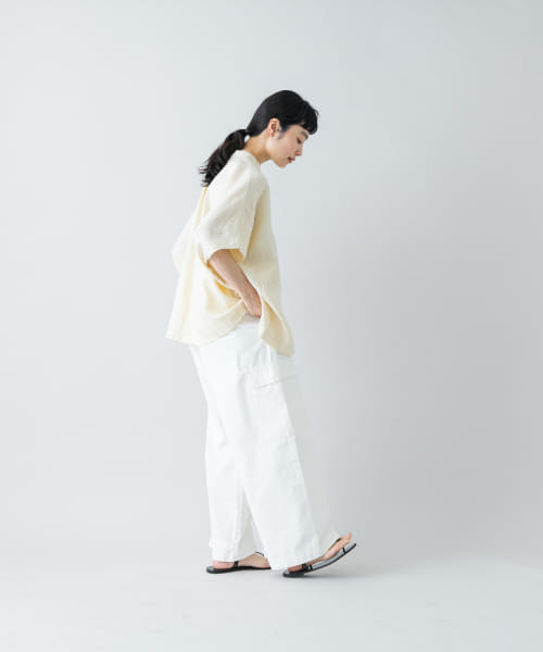 年末のプロモーション大特価！ リネンスクエアケープシャツ(508120274) d - かぐれ(KAGURE) | トップス