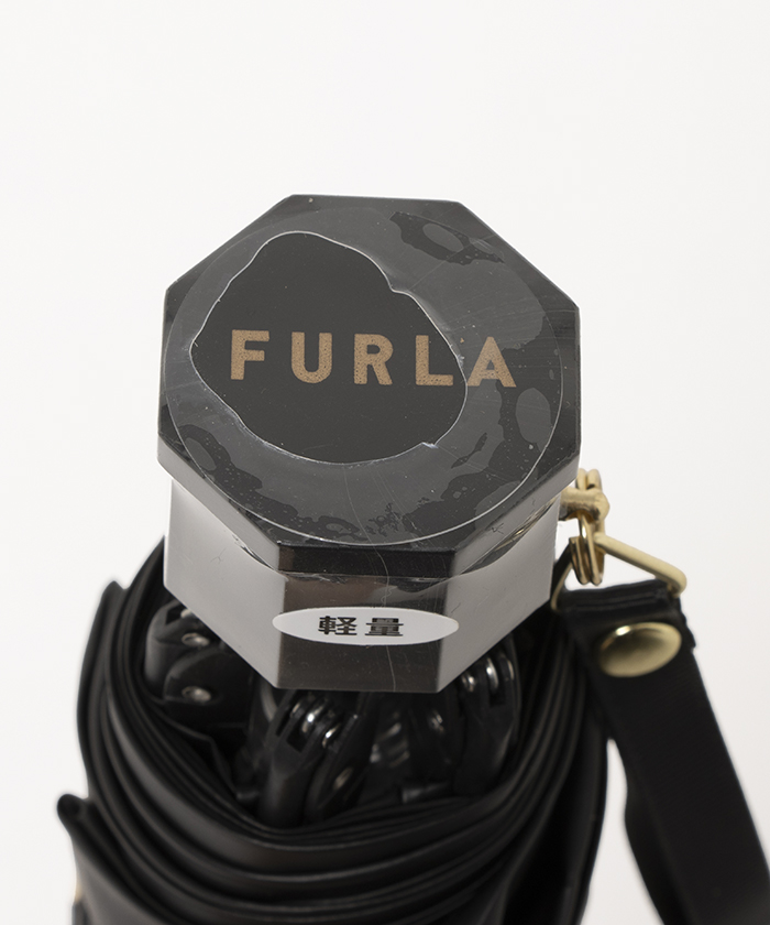 訳有★未使用フルラFURLA晴雨兼用折り畳み傘黒 1級遮光遮熱UV 軽量カーボン フルラ FURLA 晴雨兼用 折りたたみ傘 コンパクト 日傘 ジッパー