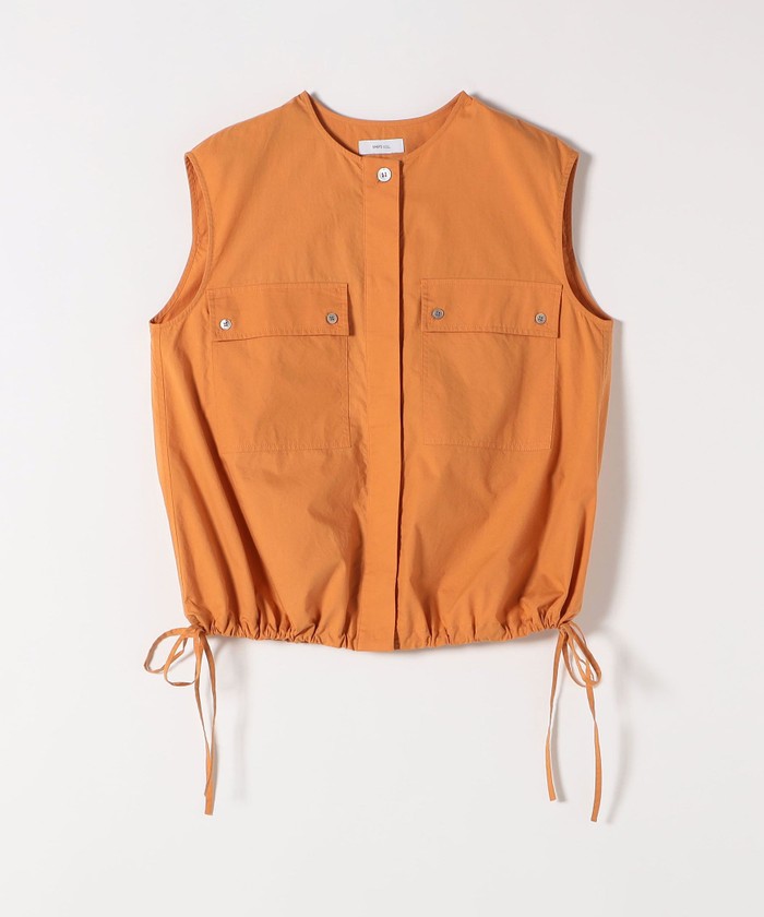 SHIPS for women / シップスウィメン SHIPS any:〈洗濯機可能〉ポプリン フレンチスリーブ ポケット ドロスト シャツ SHIPS any:〈洗濯機可能〉ポプリン フレンチスリーブ ポケット