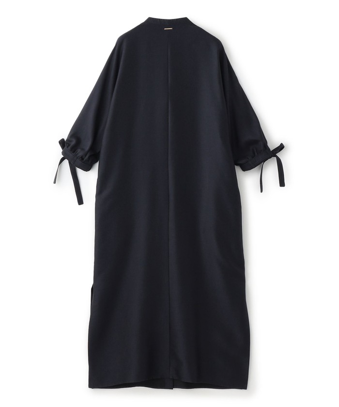 EDCN 総柄シルクワンピース ブラック S モダン オシャレ セール】シルクジョーゼットワンピース(507870201) | エス