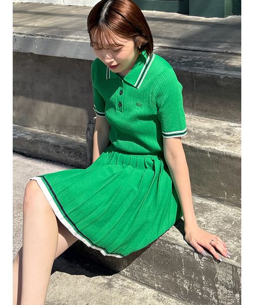 新品タグ付き　snidel LACOSTE/ポロニット LACOSTE/ポロニット(ニット)｜トップス｜SNIDEL(スナイデル)の
