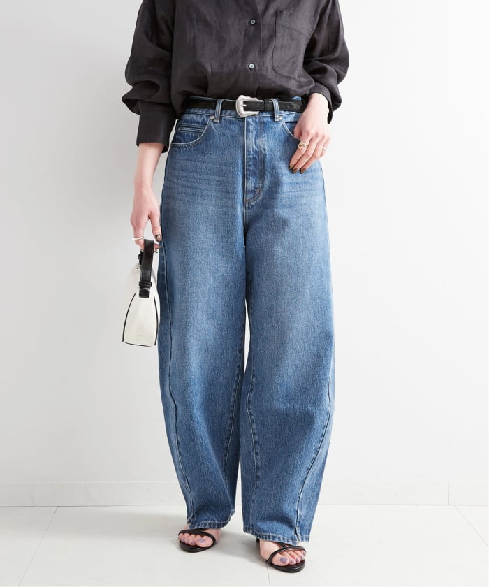 DU JOUR/デュ ジュール BARREL BAGGY JEAN ブルー　38 追加3》ウォッシャブル / DU JOUR/デュ ジュール BARREL BAGGY