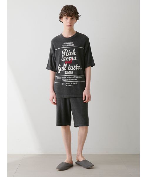 話題の人気 HOMME】スムーズィーliteフローズンジャガードプルオーバー Tシャツ(半袖+袖なし)