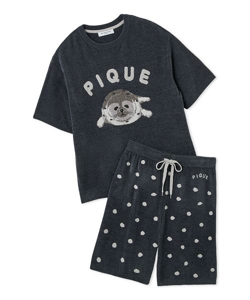 HOMME】あざらしジャガードプルオーバー&ショートパンツセット HOMME】あざらしジャガードプルオーバー&ショートパンツセット