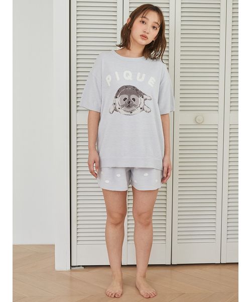 gelato pique フルーツジャガードプルオーバー　ショートパンツ セール】あざらしジャガードプルオーバー&ショートパンツセット