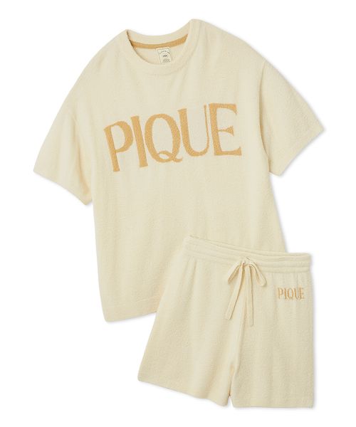 gelato pique リブロゴジャガードプルオーバー&ショートパンツセット gelato pique（ジェラートピケ）の「リブロゴジャガードプル