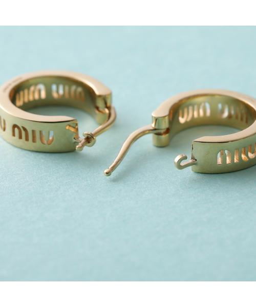MIUMIU フープピアス 5IO133 2DTU ロゴ ミュウミュウ Miu Miu MIUMIU フープピアス 5IO133 2DTU ロゴ